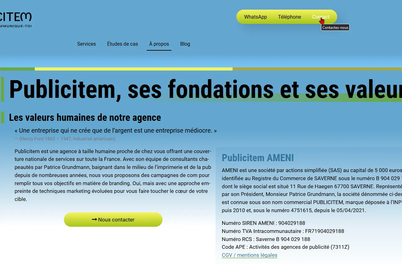 Vers l’affichage parfait pour Chrome et notre site www.publicitem.pro ?