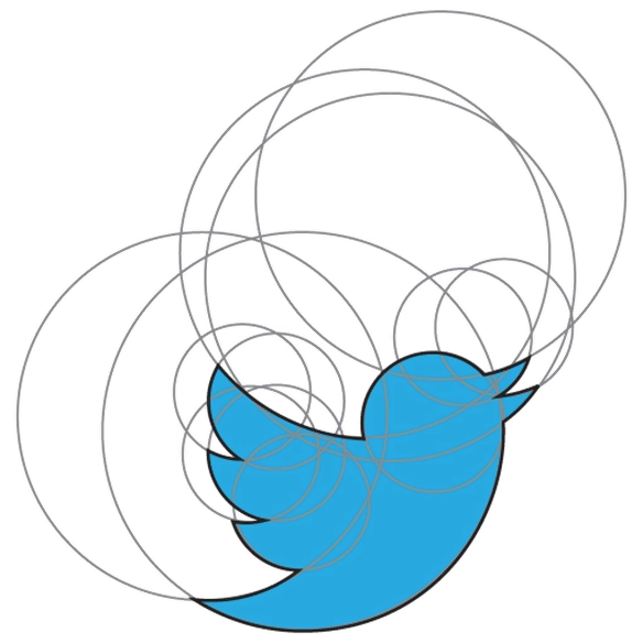 Phase de création du logo de Twitter