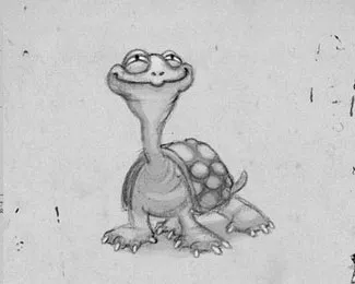 Illustration tortue souriante