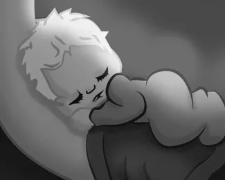 Illustration bébé qui dort